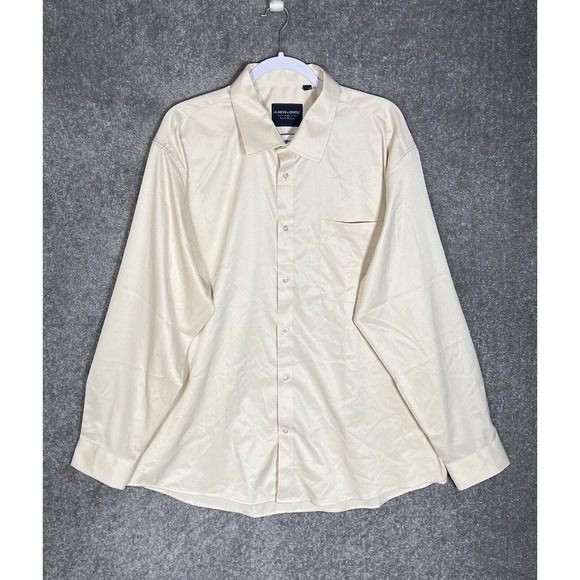 Alimens & Gentle Flex Luxury Style Button Up Dress Shirt Mens Size 2XL Pocket - Picture 1 of 8
